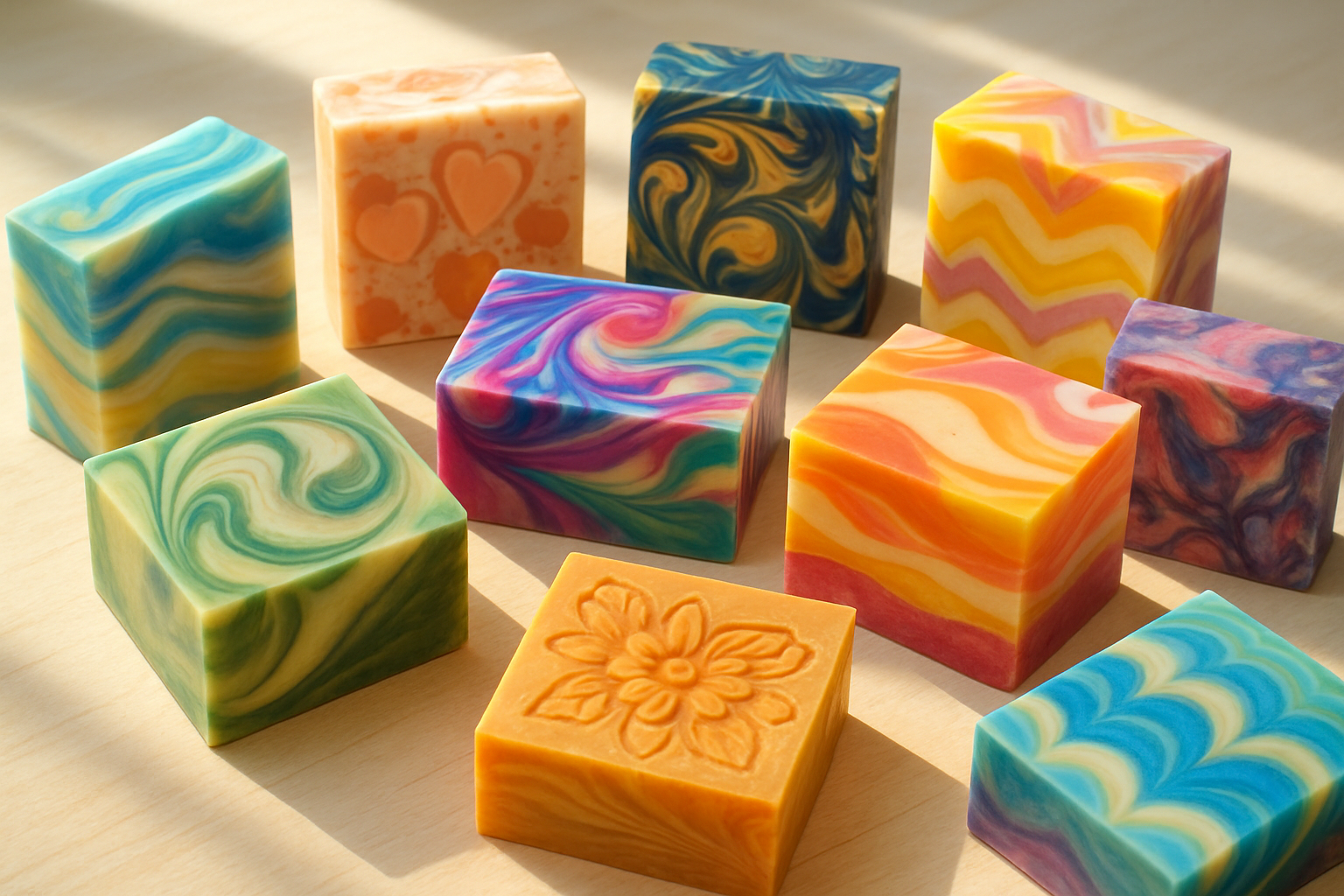 Dekoratif el yapımı sabunlar